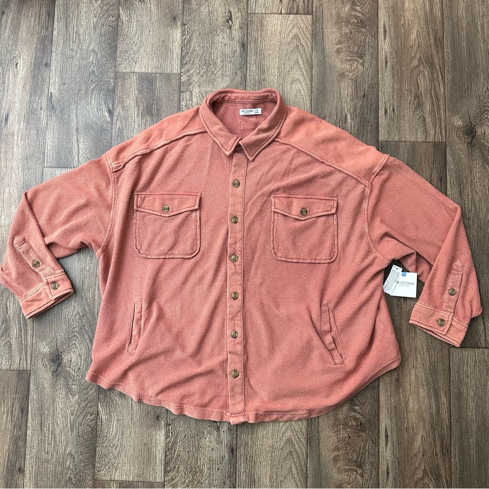 Arizona Jean Co Button Down Shirt Women’s Size XXL Cedar Wood pinkish